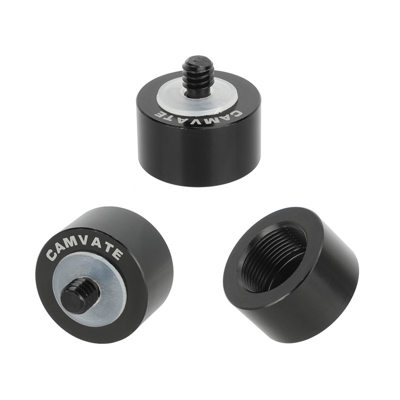 3Pcs CAMVATE Mic Holder Shock Mount Stand Screw Adapter 1/4"-20 Male to 5/8"-27
