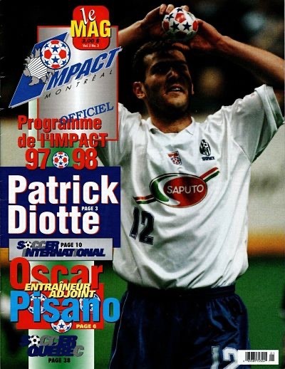 Montreal Impact Official Program 1997-98 Program Cover On 12x8in Metal Sign
