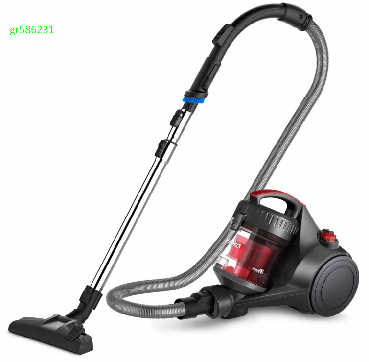 Bagless canister vacuum, lightweight for carpets & hard floors, red, Whirlwind N