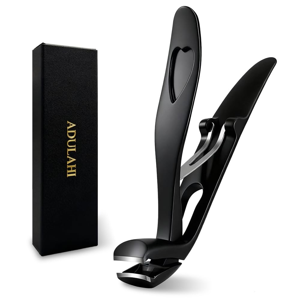 Long Handle Toenail Clippers for Seniors - Angled Head, Black Head