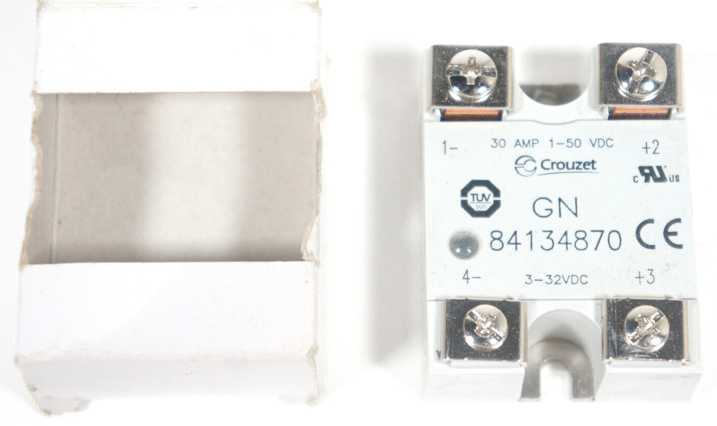 Crouzet GN84134870 30AMP Solid State DC Relay 1-50V Coil 3-32V Contacts