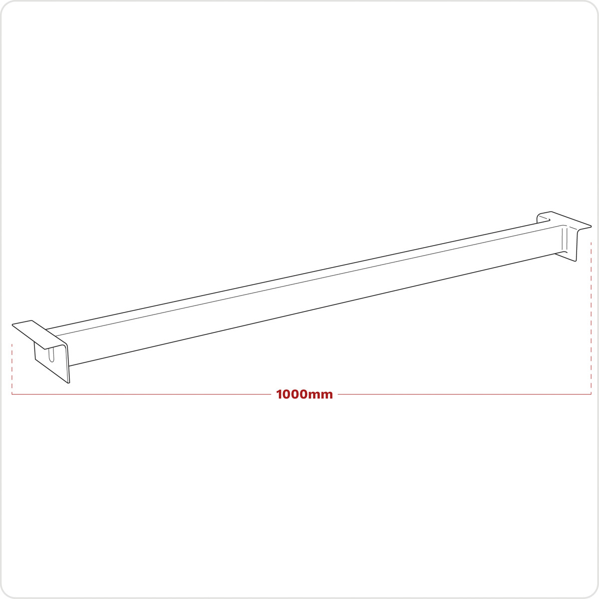 Sealey Shelving Panel Support Clips Between Front & Rear Beam 1000mm APR/CPS1002