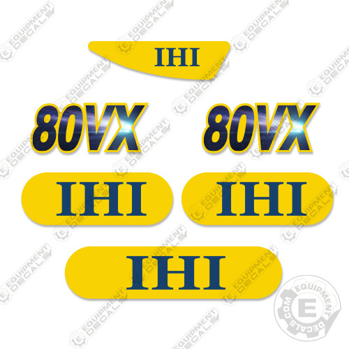 Fits IHI 80VX Decal Kit Mini Excavator Replacement Decals (IHI 80 VX)