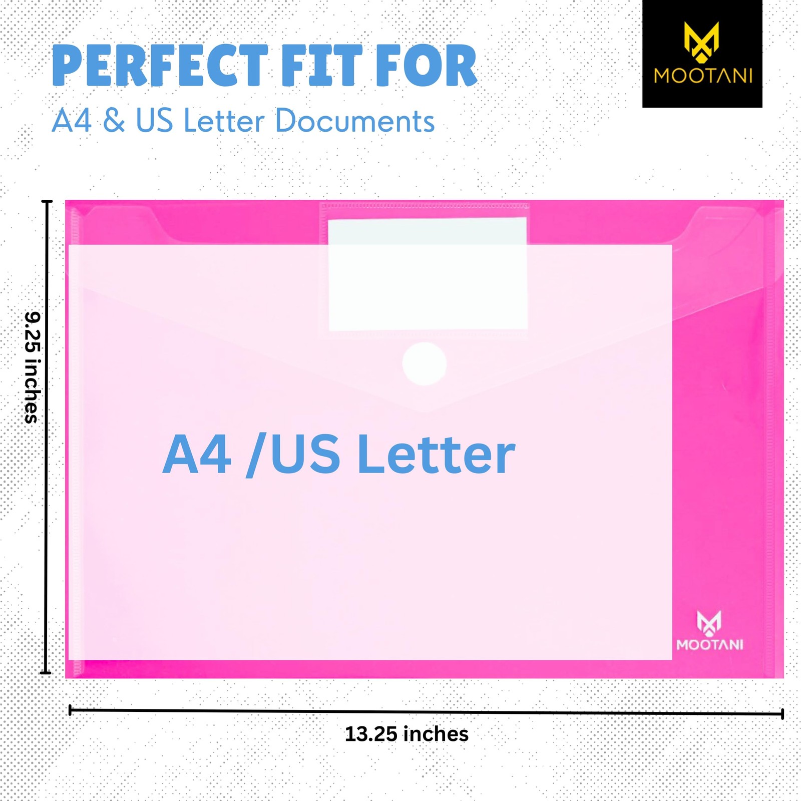 25 Pack Plastic Envelopes, Folders for Documents, Poly Envelopes A4/US Letter...