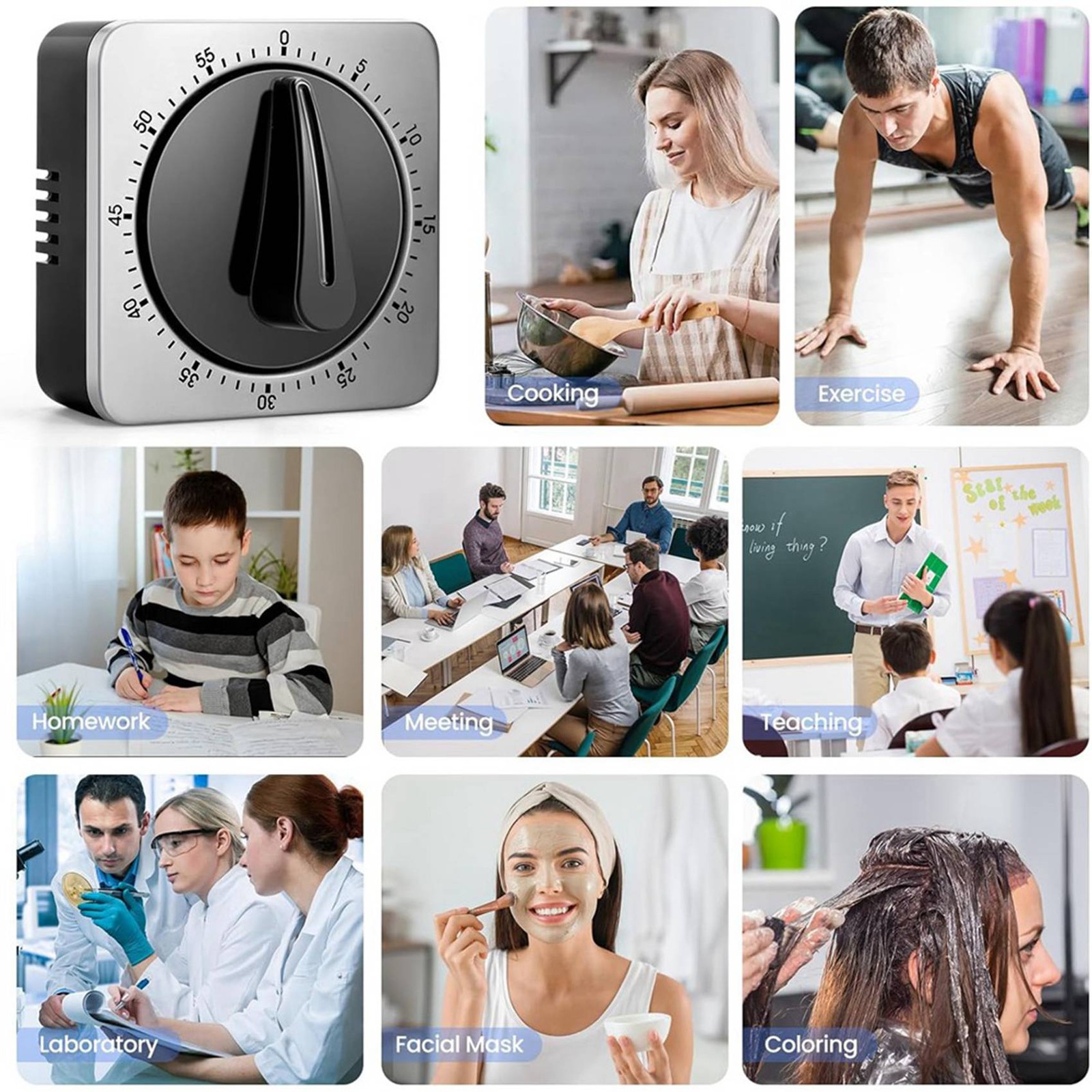 2X Kitchen for Cooking, Chef Cooking Timer Clock with Loud Alarm4737