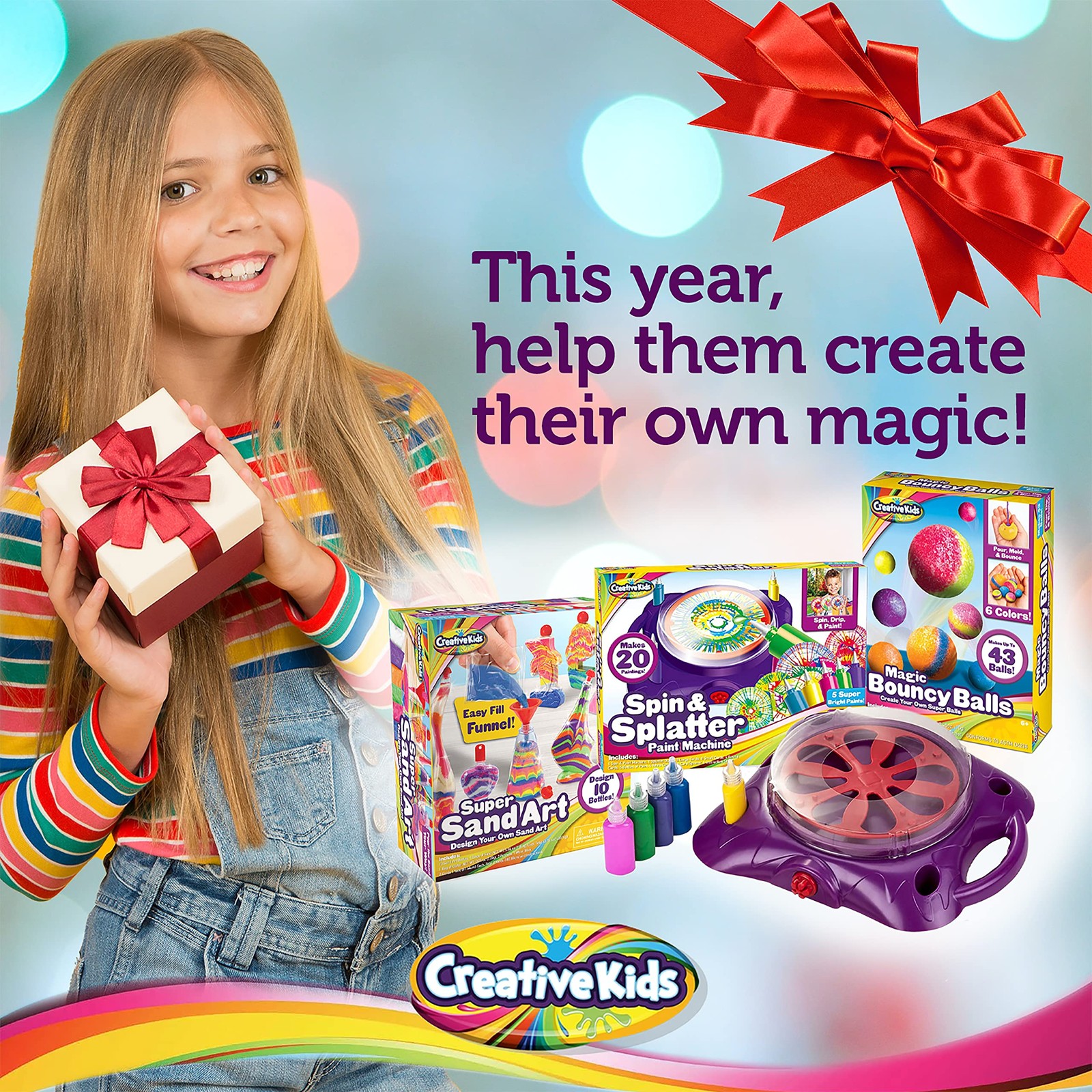 Creative Kids Spin & Paint Refill Pack - 8 x Large Cards - Large, Multicolor