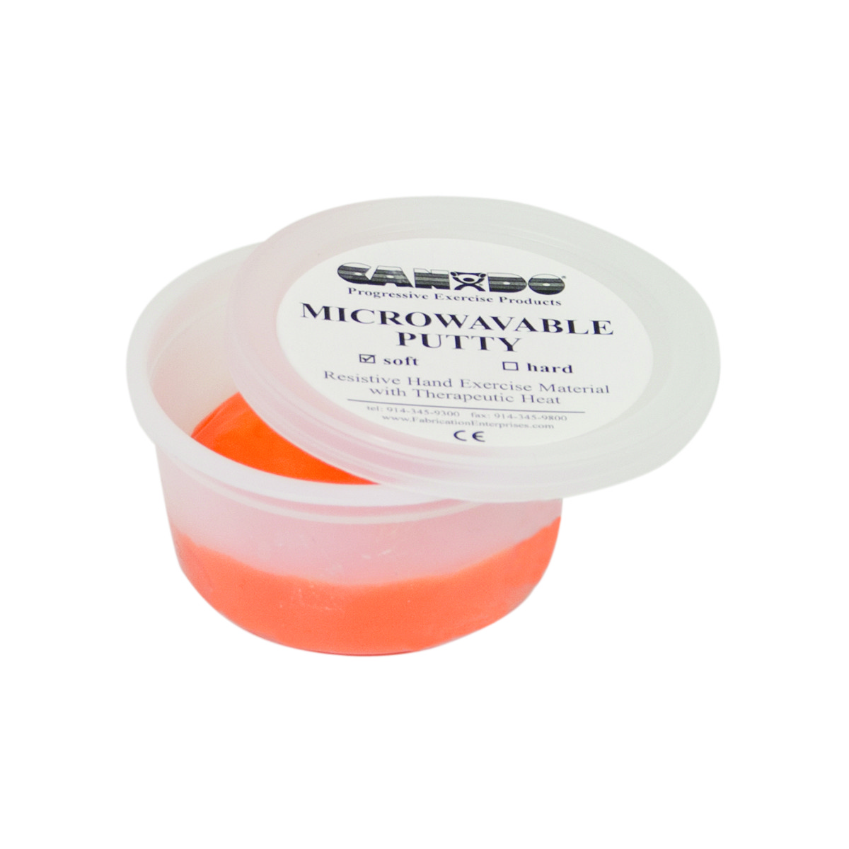 CanDo Microwavable Theraputty Exercise Material - 2 oz - Orange - Soft