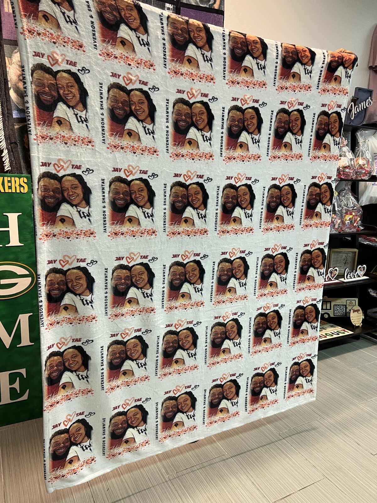Customizable Photo Blanket For Valentines Day