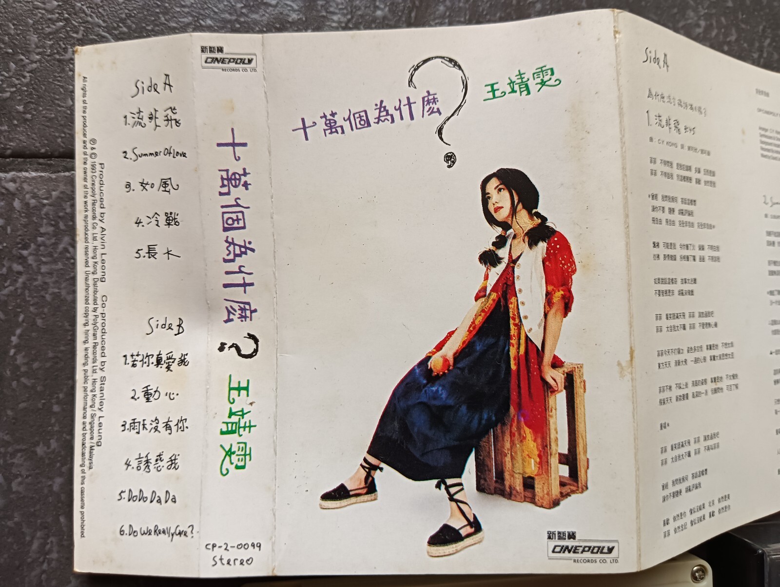 B- Faye Wong 王菲 王靖雯 =十万个为什么?= 马来西亚版 磁带 Malaysia Cassette