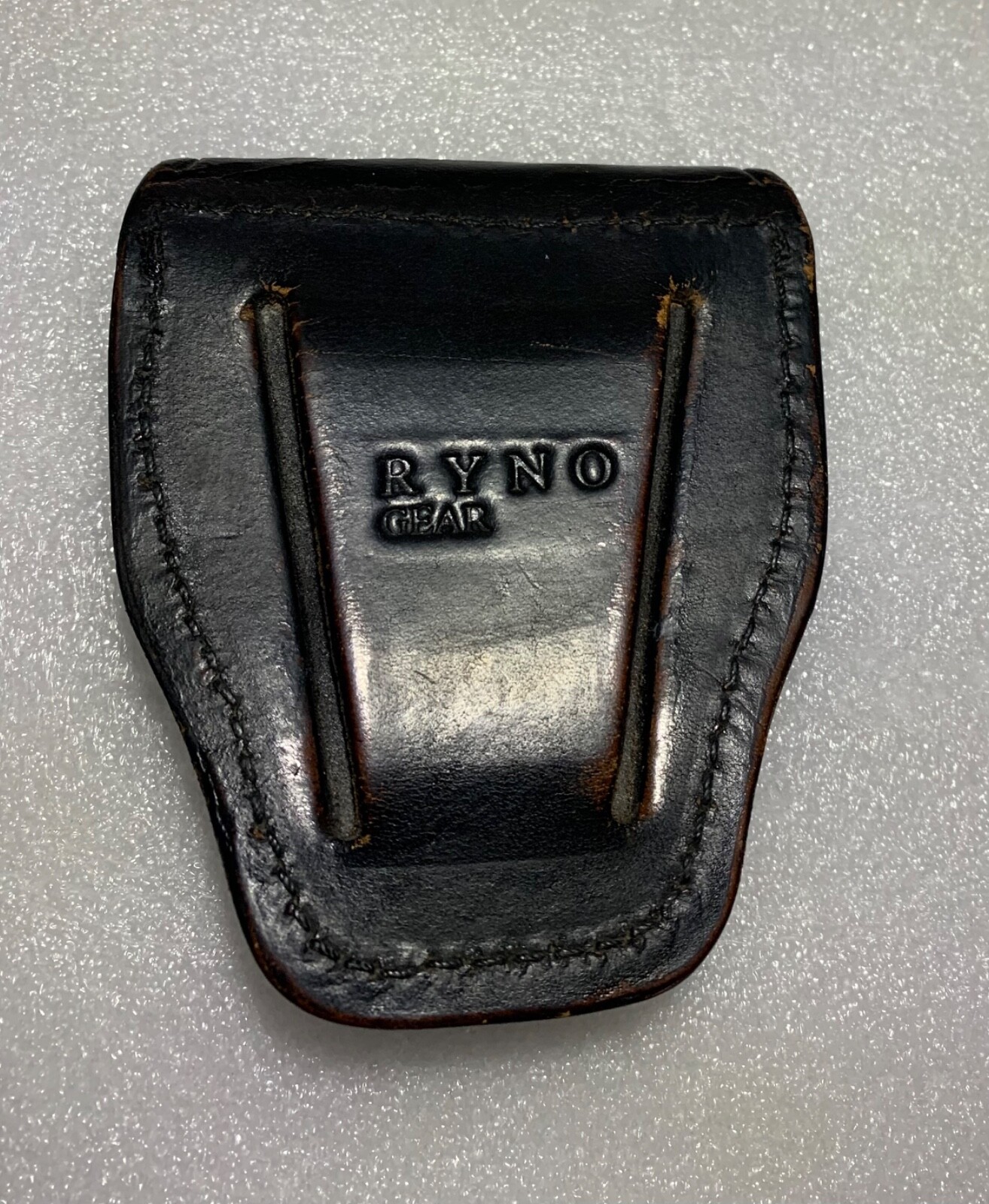 RYNO Leather Snap Flap Top Handcuff Case