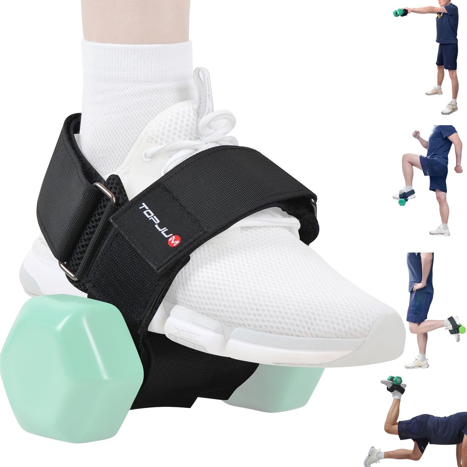 Dumbbell Foot Attachment for Weight Lifting, Leg Curls, and Extensions