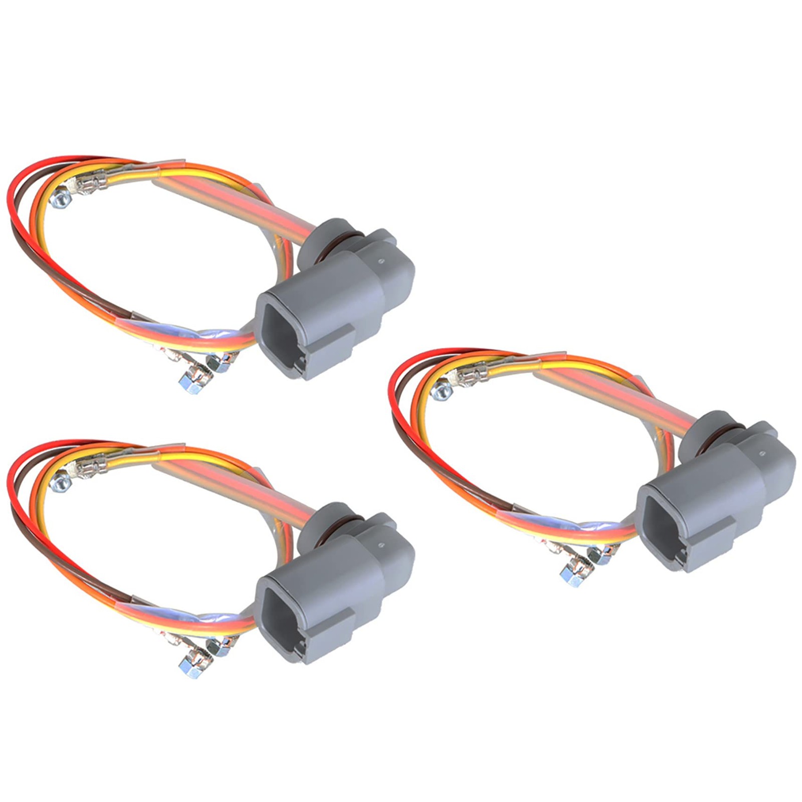 labwork 3 Piece Fuel Injector Wiring Harness Plug Replacement for 5.9L gray
