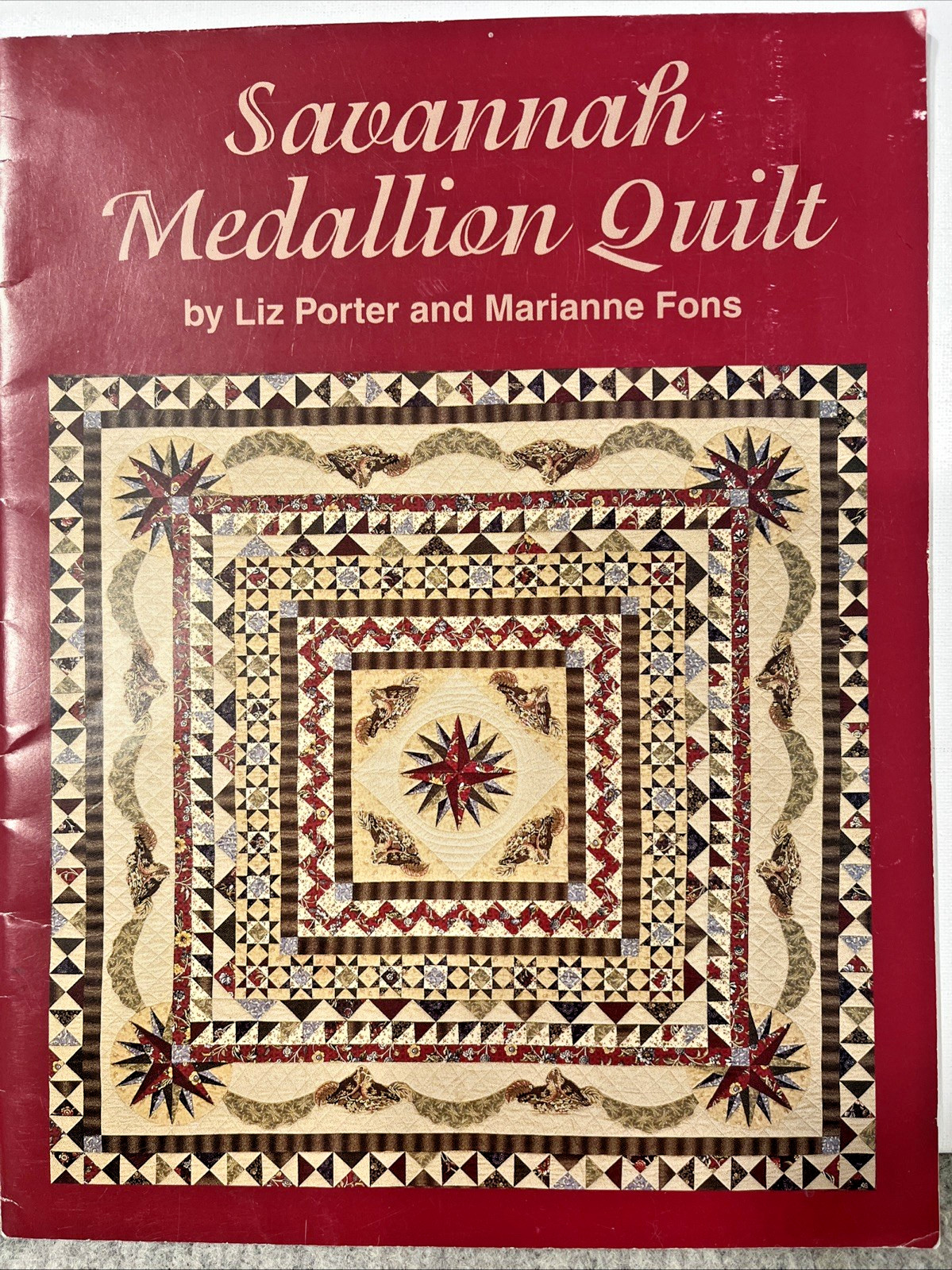 SAVANNAH MEDALLION QUILT 92x92" 20pg booklet Liz Porter / Marianne Fons 1999