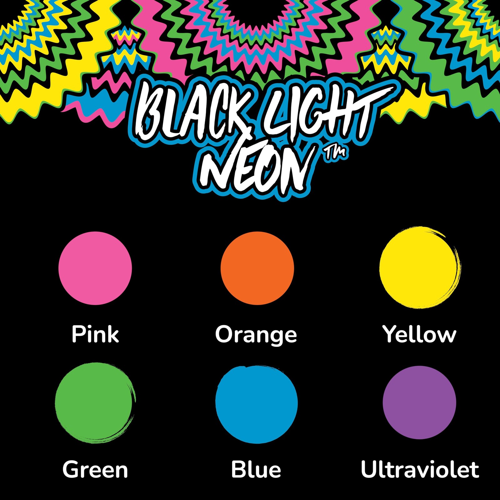 DecoArt Americana Black Light Neon Acrylic 2 Fl Oz (Pack of 6), Set 6
