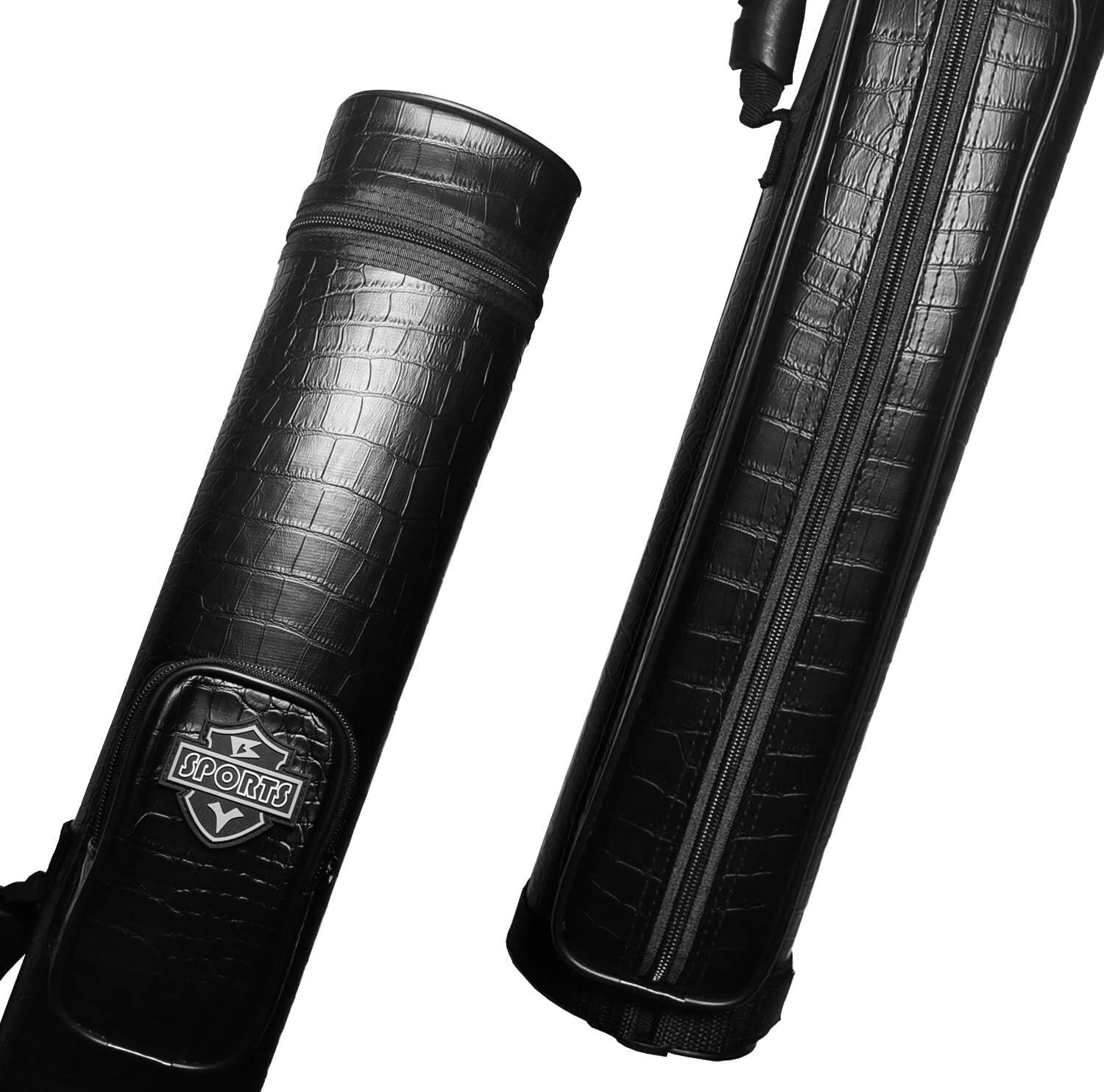 Hard Shell 2x2 Pool Cue Case with Divider Tubes - Waterproof & Scratch-Resistant