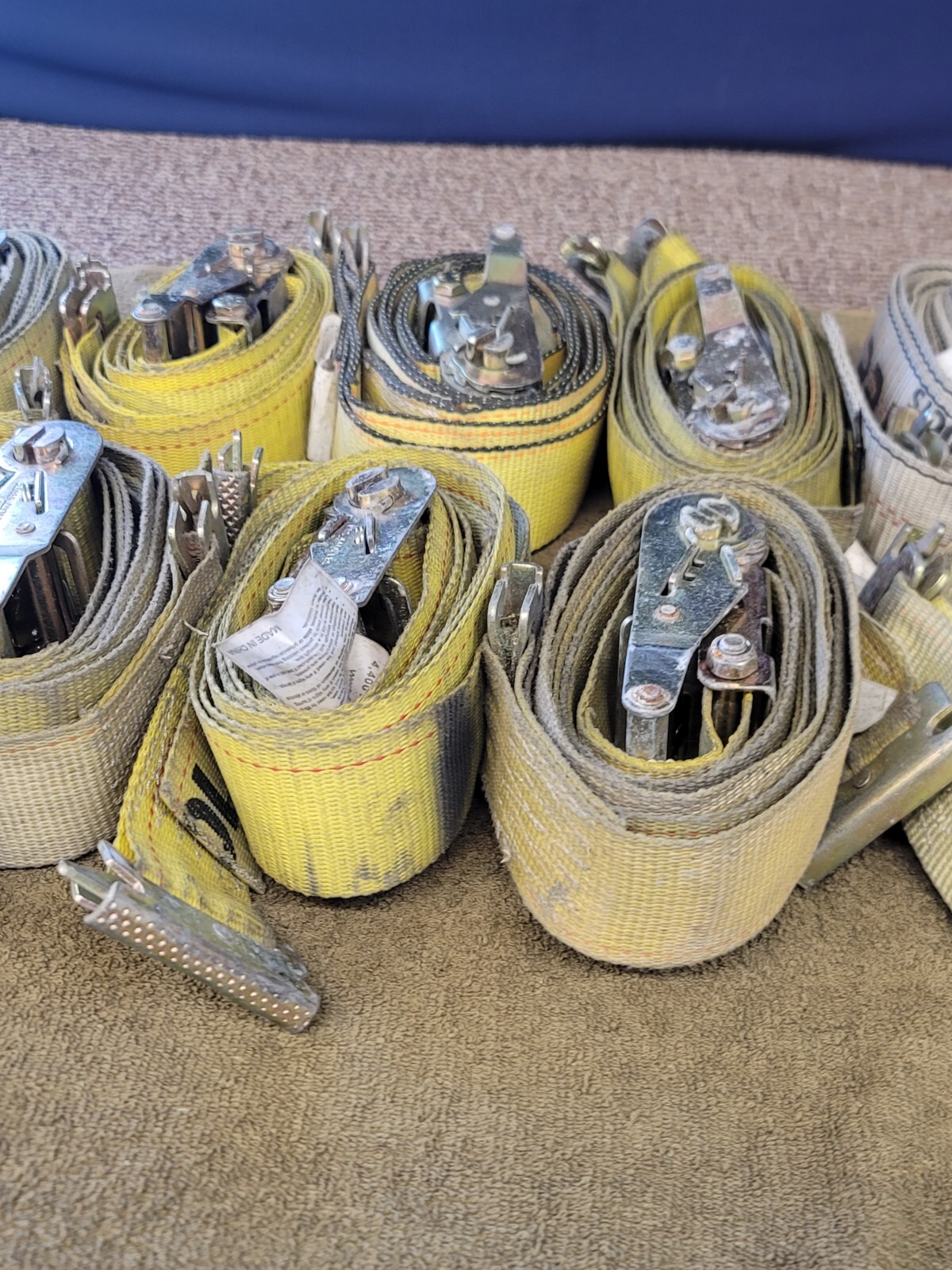 14 Cargo Ratchet Straps Hold Down Tie Down 2" 12' E Track Mytee Uscc US Logistic