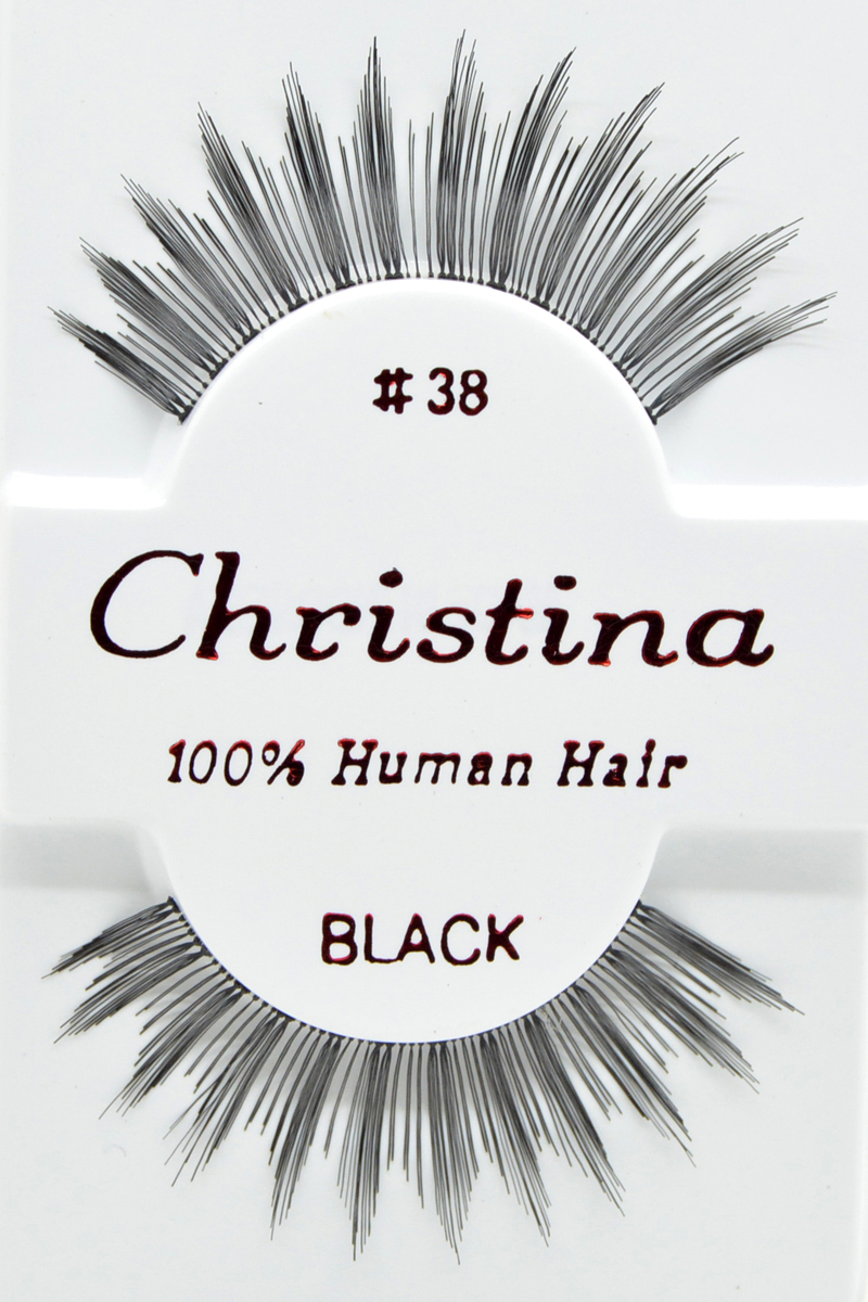 Christina #38 6,12 Pairs 100% Human Hair False Eyelashes