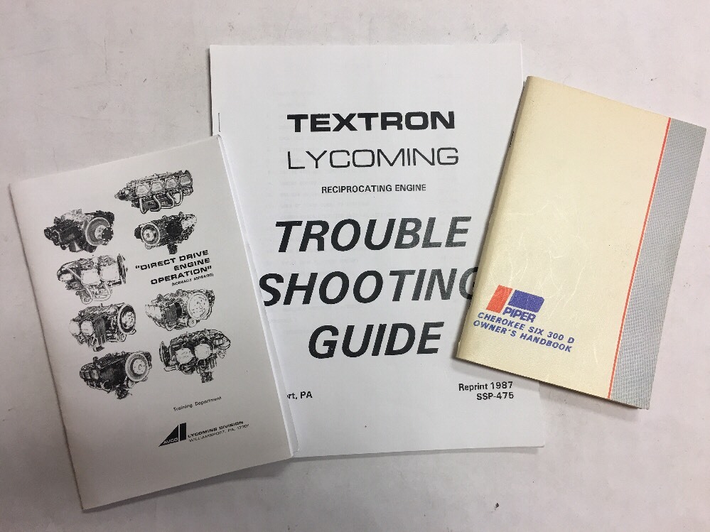 Cherokee Six 300 D Owner's Handbook/Lycoming Engine Operation/ Lyc Trouble Shoot