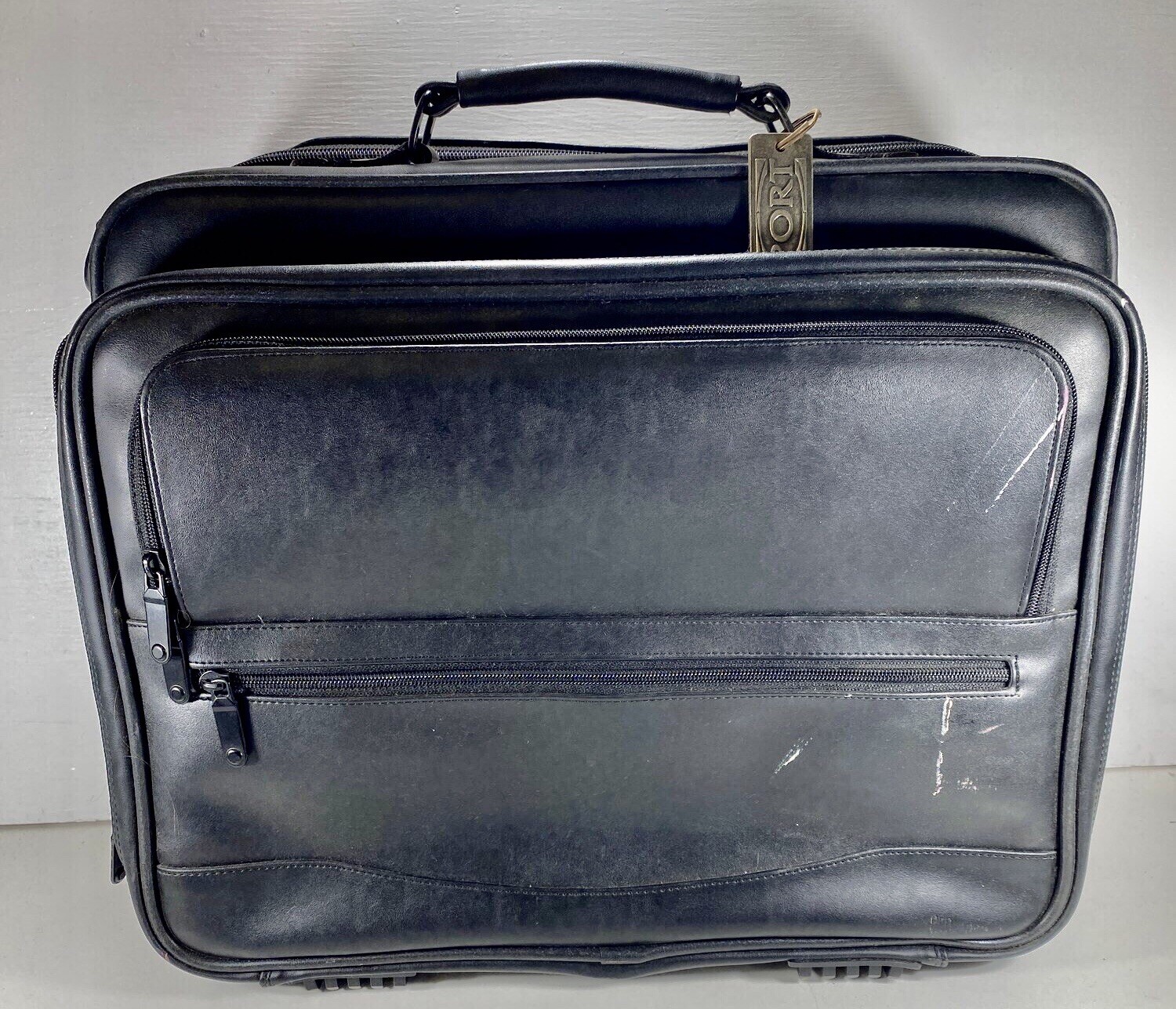 Safeport Black Brief Case Laptop Bag. 15.5” wide,14” tall,and 3.75” deep.