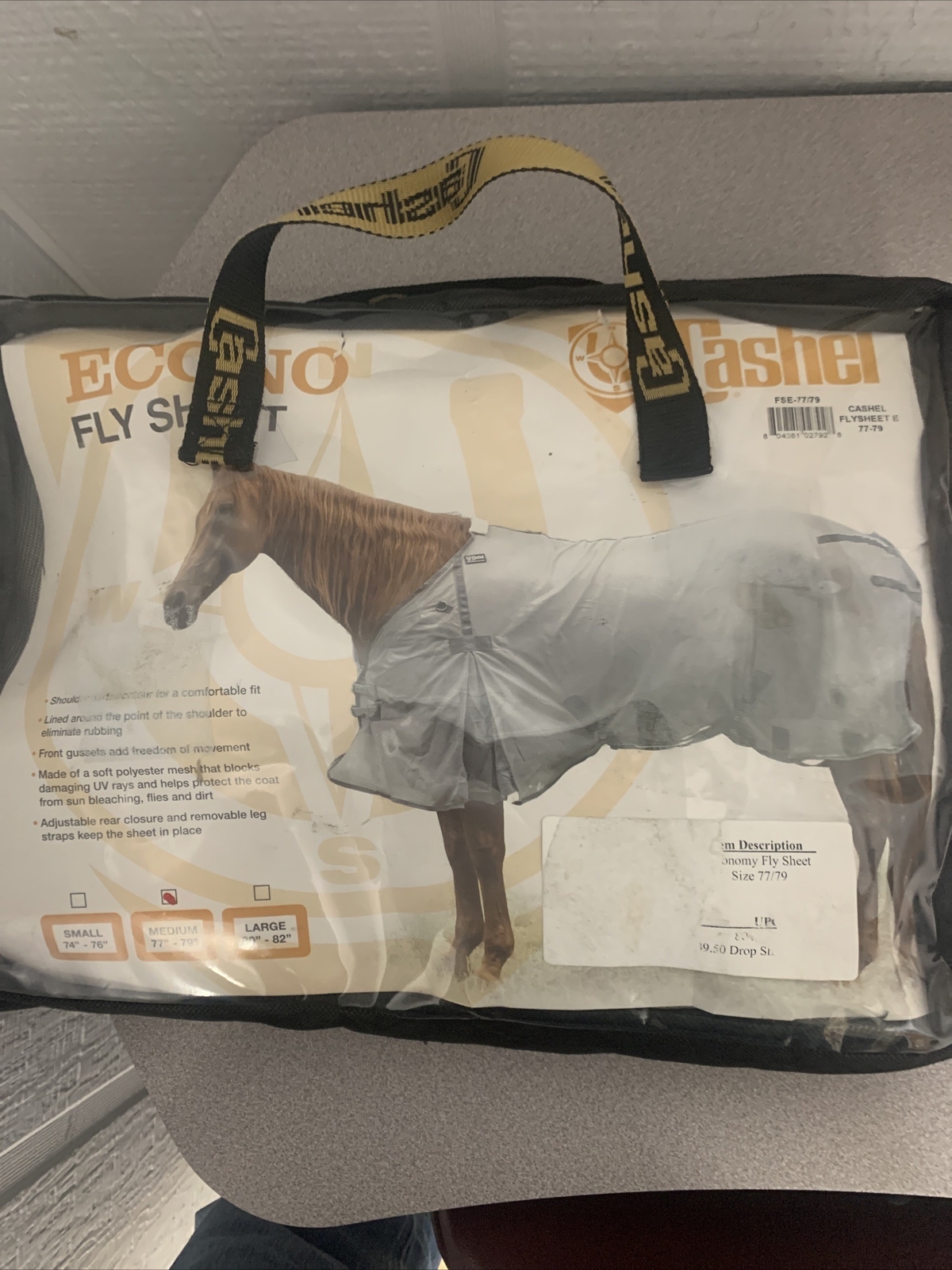 Cashel  ~ Econo Horse Flysheet ~ Size Medium 77"/ 79"  ~ Lightweight (Gray) ~New