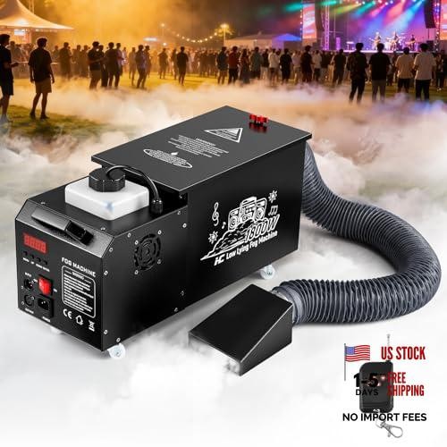 Low Lying Fog Machine Water Based, 1800W Ground Fog Machine with Wireless