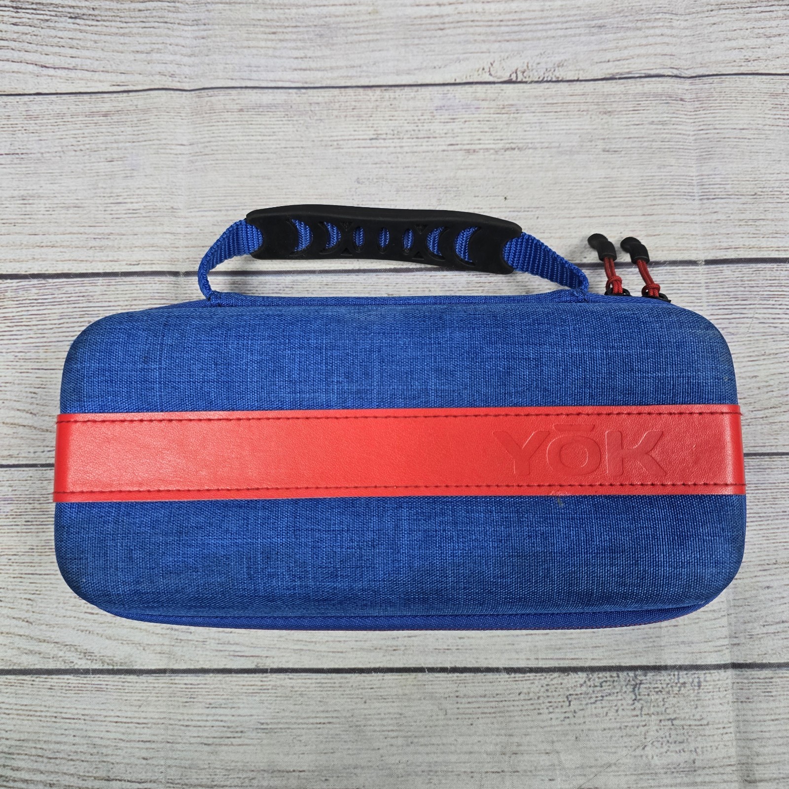Yok Nintendo Switch Blue And Red Nylon Hard Shell Zip Carrying Case