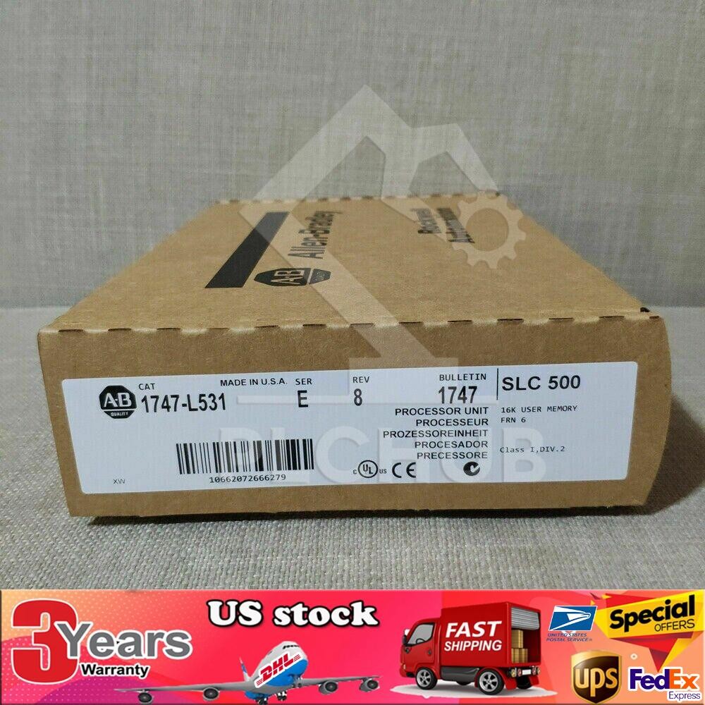 New In Box AB 1747-L531 SER E SLC 500 5/03 CPU Processor Unit Controller