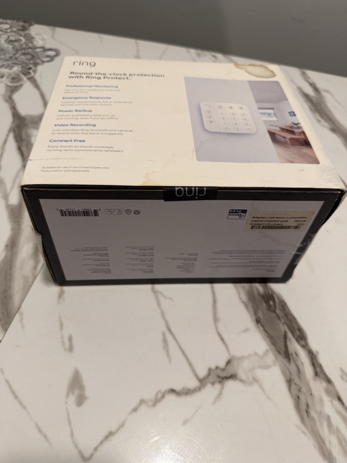 Ring Alarm Home Security Kit White, Wireless Wi-Fi, Alexa Compatible, App