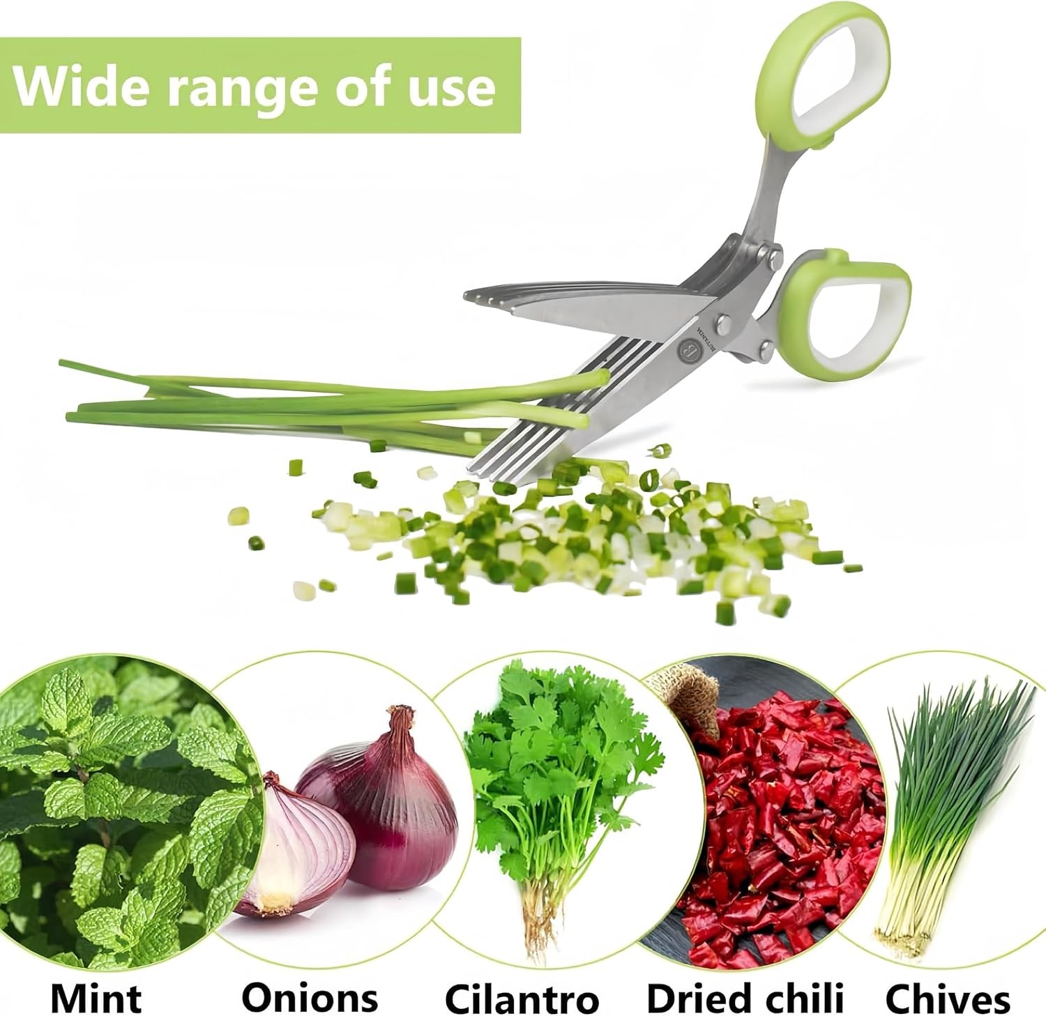 3Pack Stainless Steel 5 Blade Professional Shredding Scissors Sharp Kitchen Tool