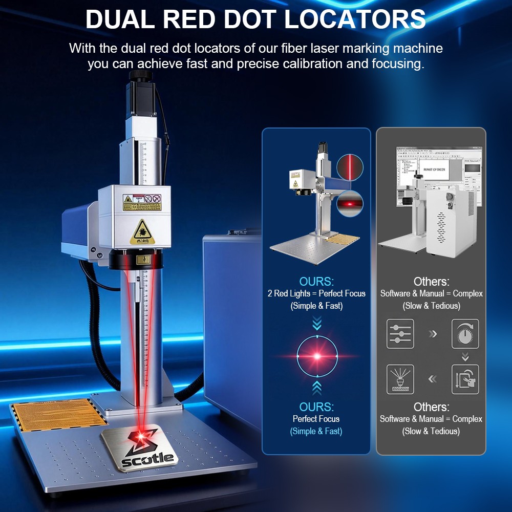 2.5D 200W JPT M7 Mopa Fiber Laser Marking Machine Metal Deep Relief Engraving