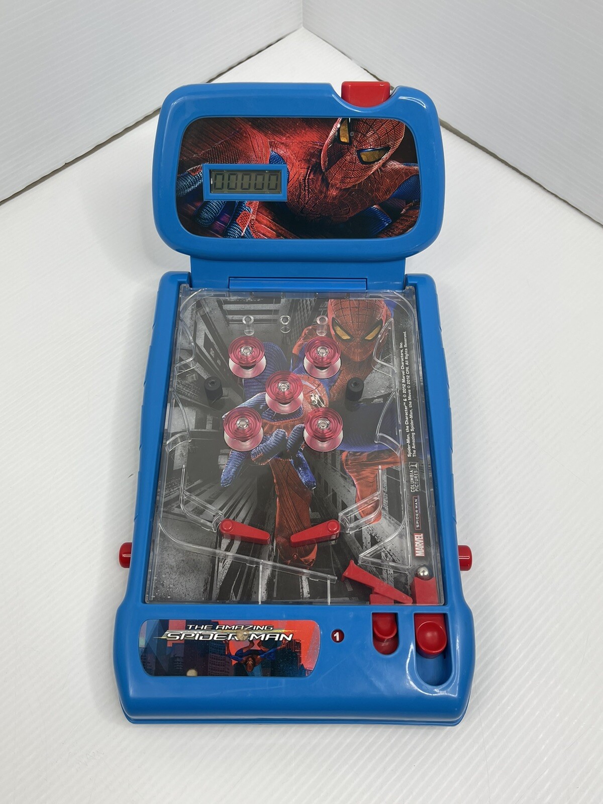 Marvel Comics The Amazing Spider Man Electronic Tabletop Pinball Game 2012 *READ
