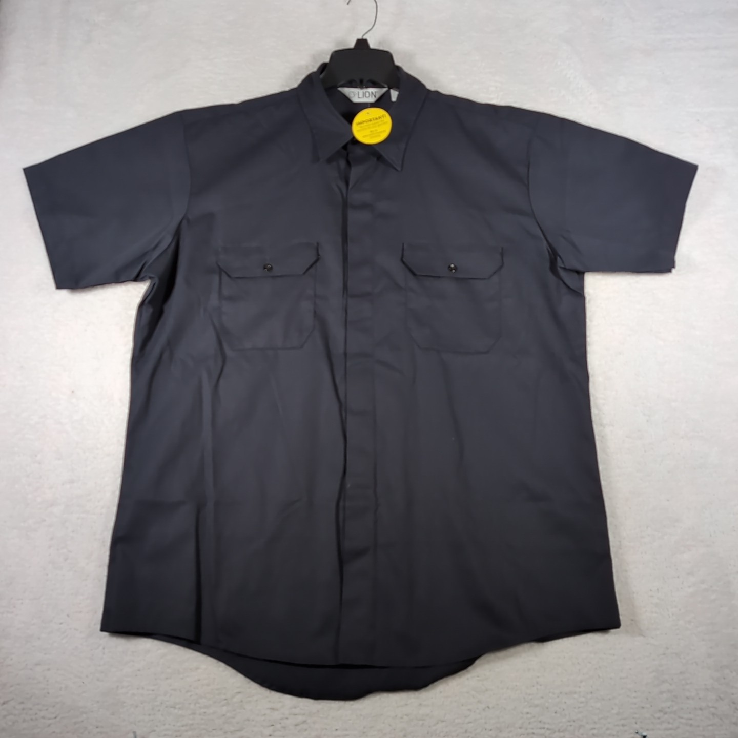 Lion Station Wear Short Sleeve Shirt Uniform Navy Pockets XXL 1532-30 New