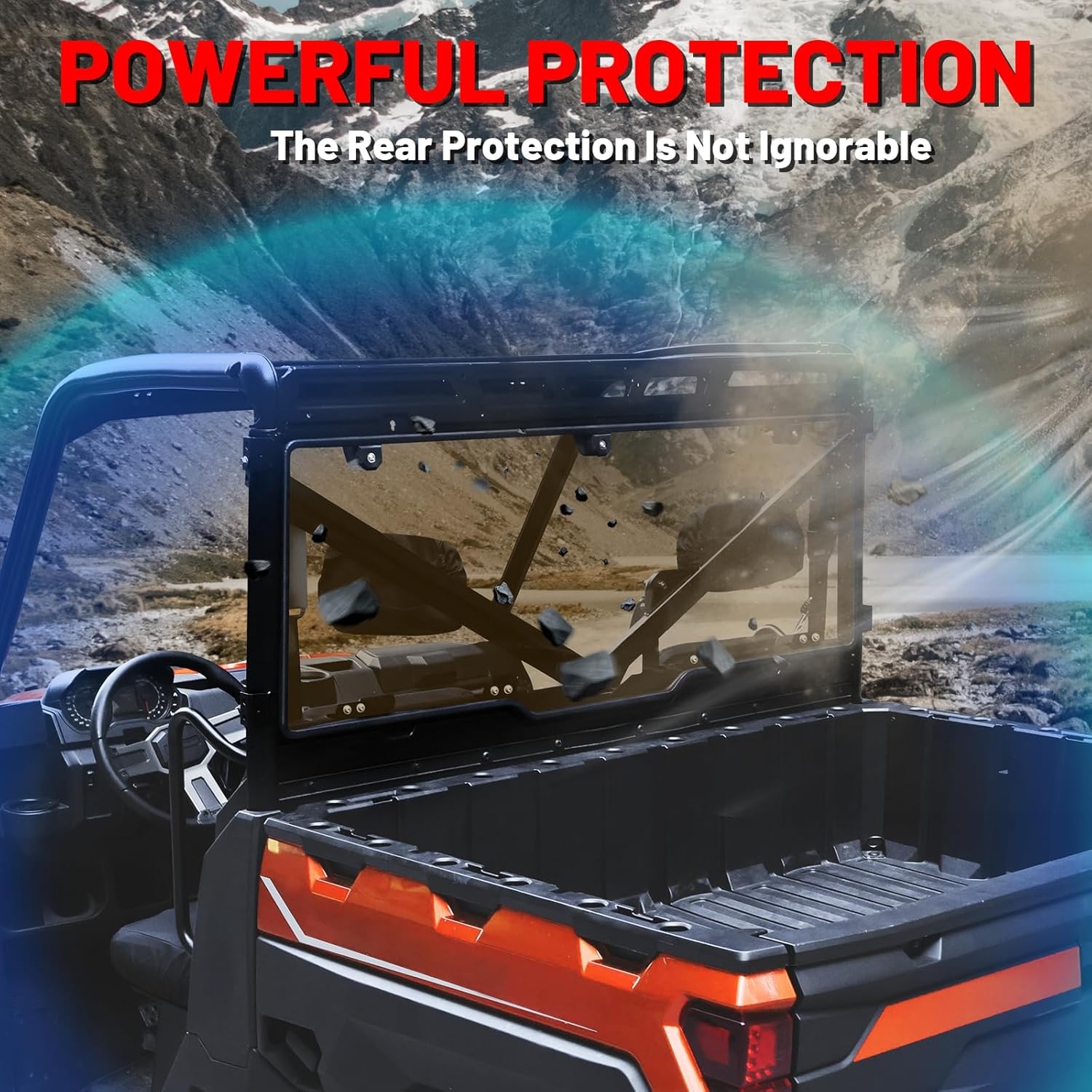 StarknightMT Ranger 1000 Rear Window, Tinted Back Window