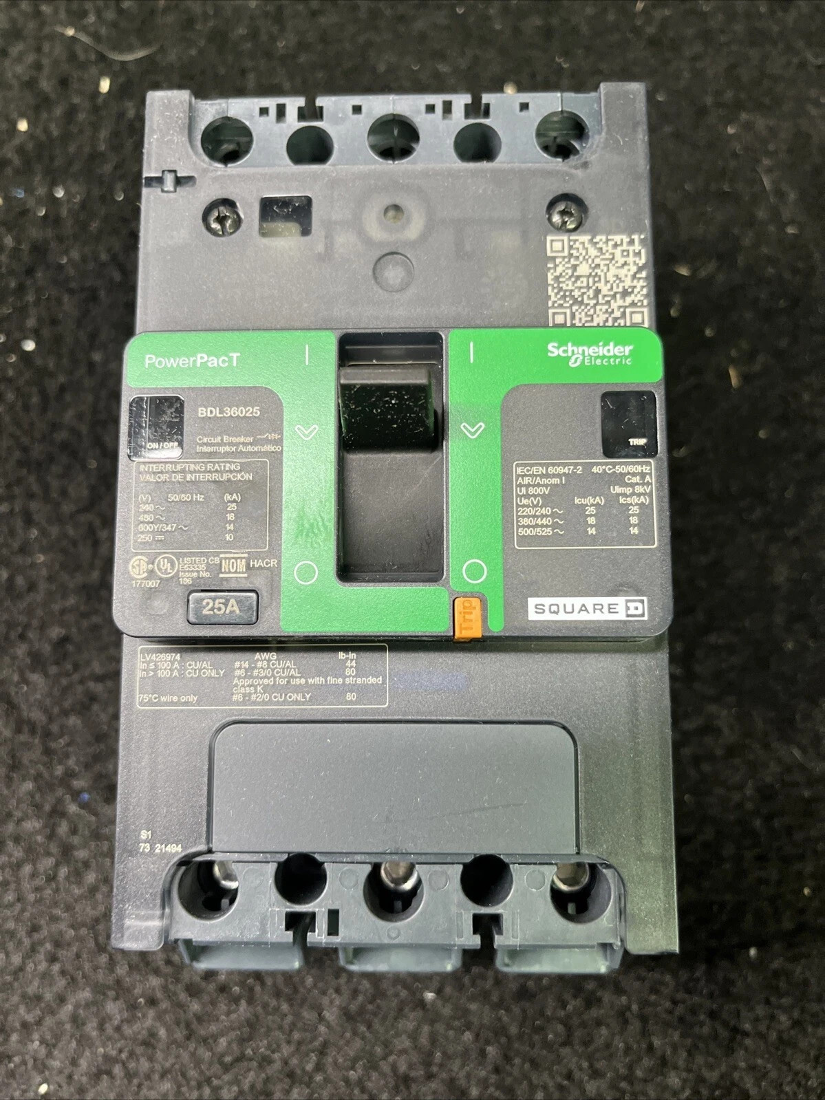 Square D Circuit Breaker, PowerPact B (BDL36025)