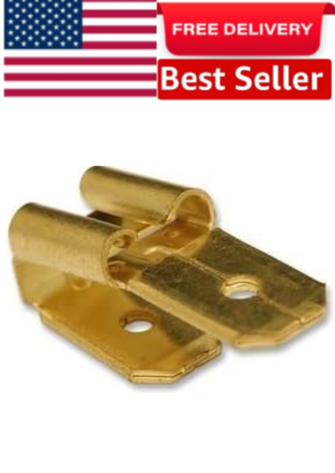 Piggyback Spade Connectors3 Way Adapter Dual Male to Single Female Bras 10 PCS