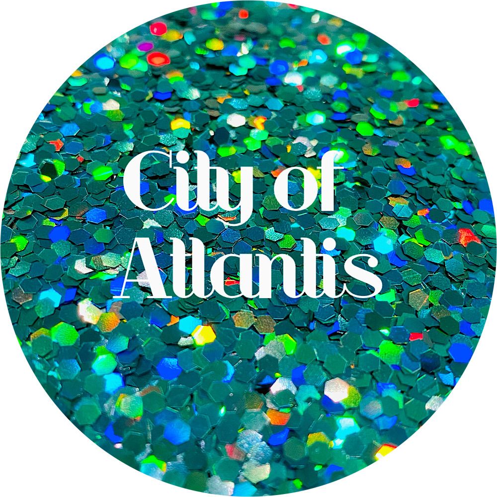 Premium Polyester Glitter - Teal Holographic Chunky
