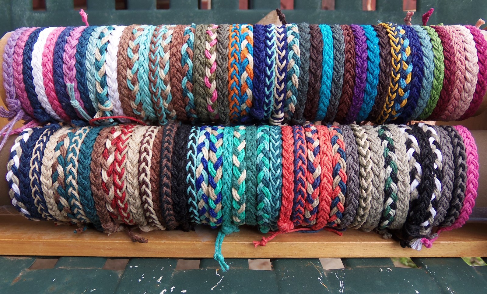 Hemp Bracelet Braided in Your Custom Color Choices - Hippie Surfer Hemp Jewelry