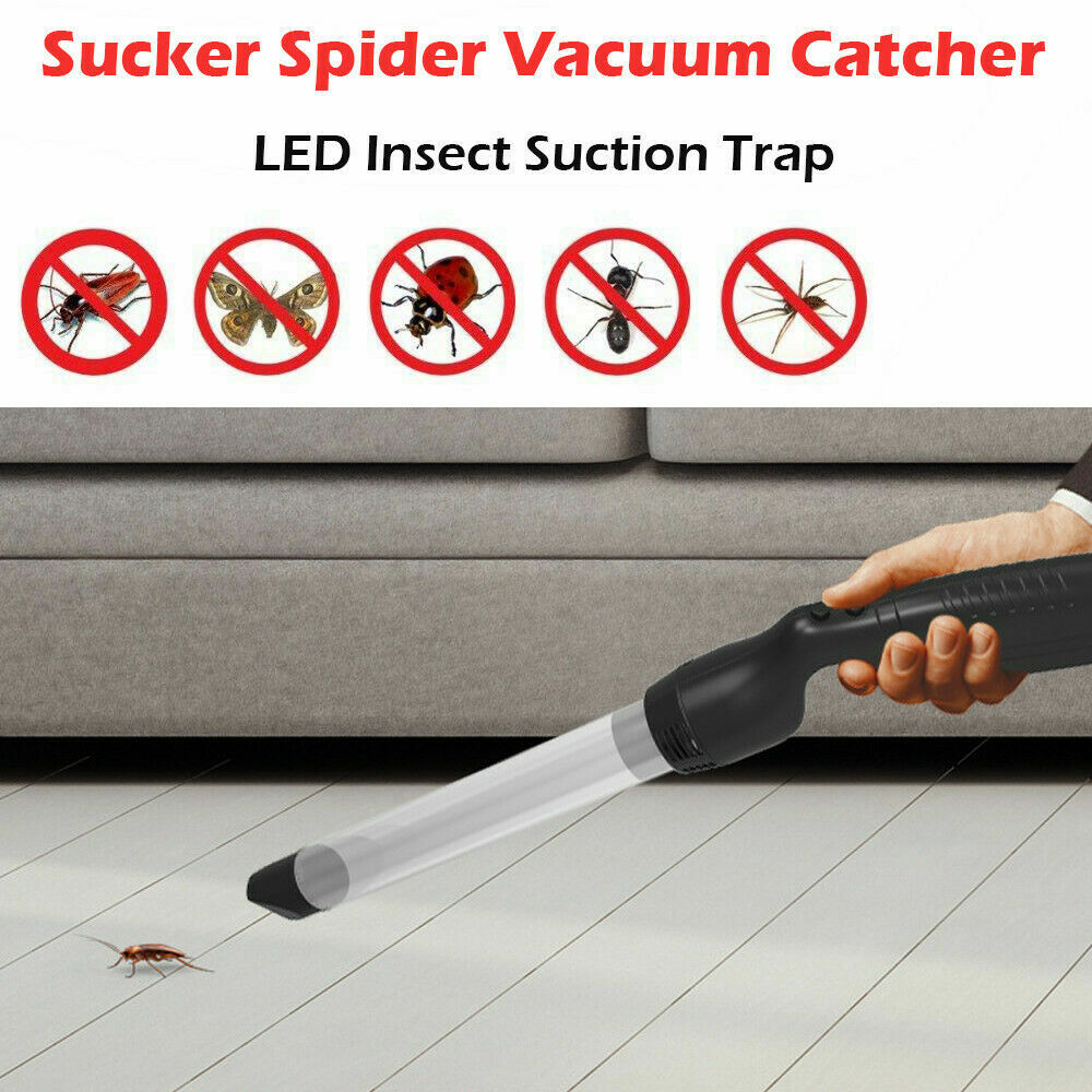 Powerful Handheld Bug Vacuum Insect Spider Catcher Pest Bee Trap With LED Light