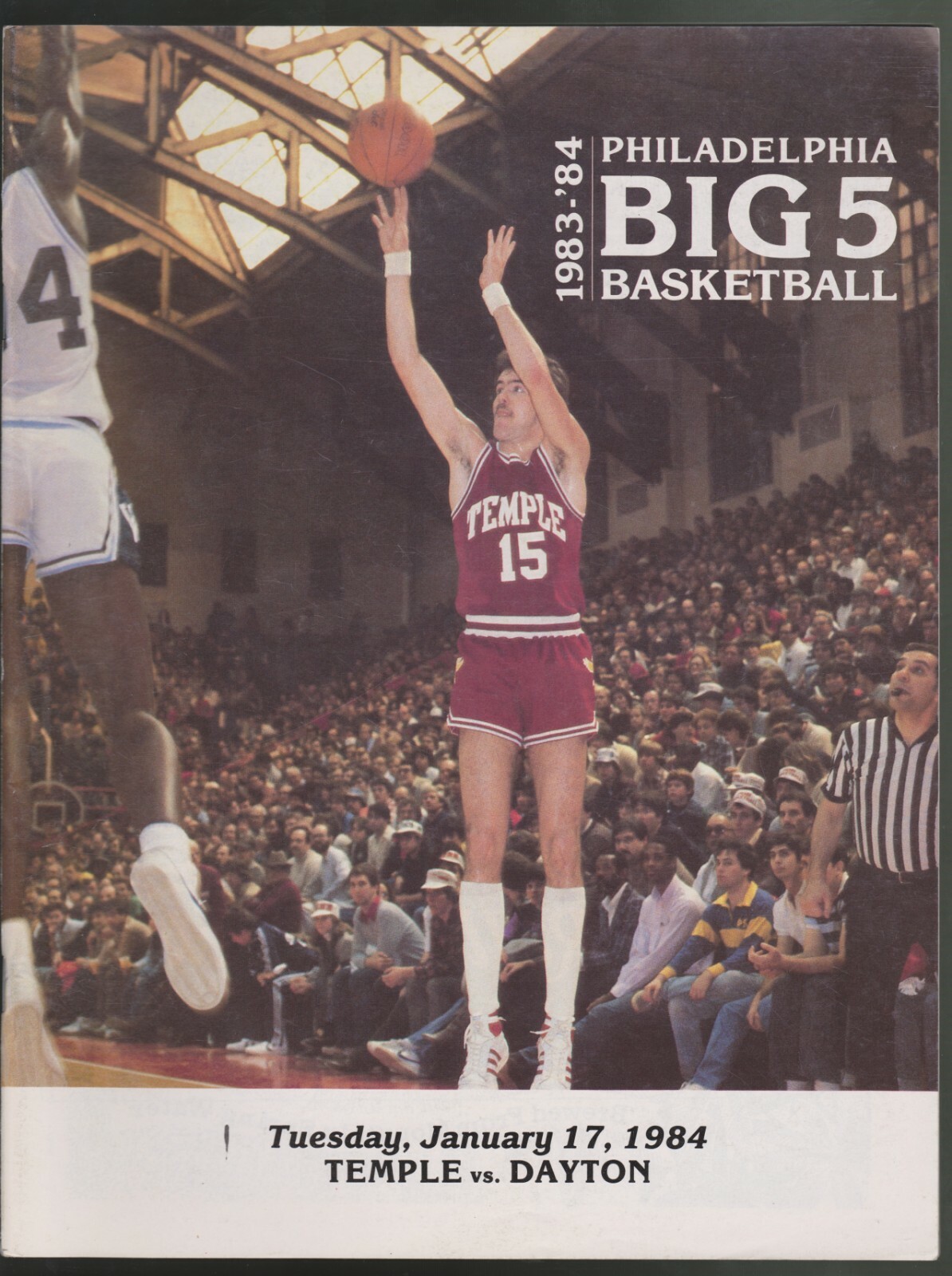 JANUARY 17, 1984 PHILADELPHIA BIG 5 BASKETBALL PROGRAM TEMPLE VS. DAYTON