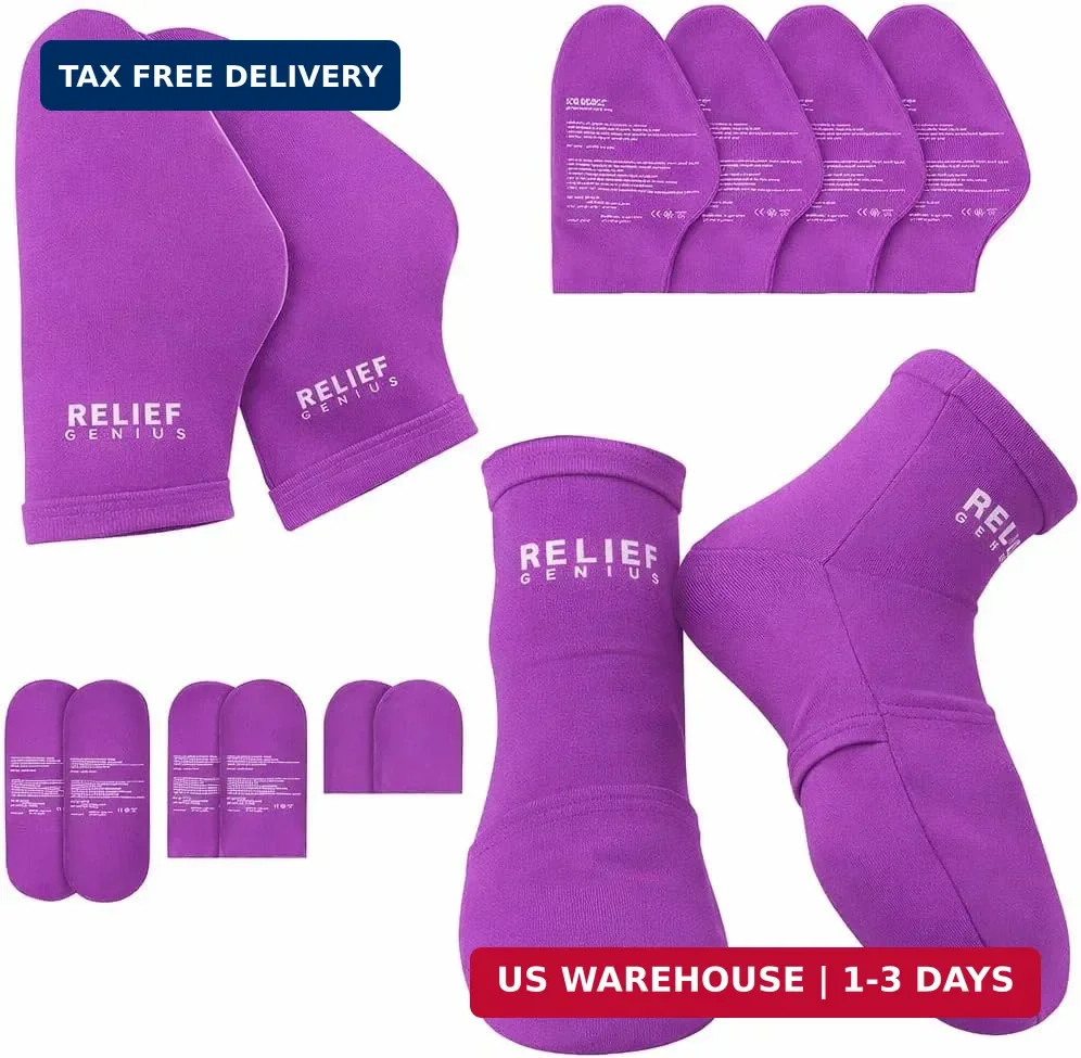 Cold Therapy Socks & Hand Ice Pack Cooling Gloves for Chemotherapy Neuropathy, C