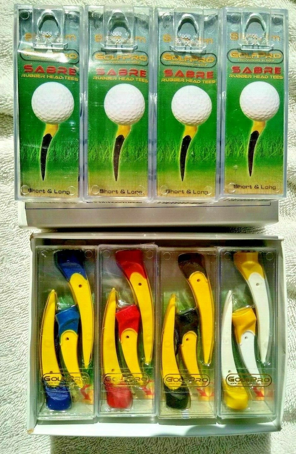 NEW 36 Tees SABRE STRONG GOLF TEES RUBBER HEAD AnchorCORD TEE HIGH-IMPACT