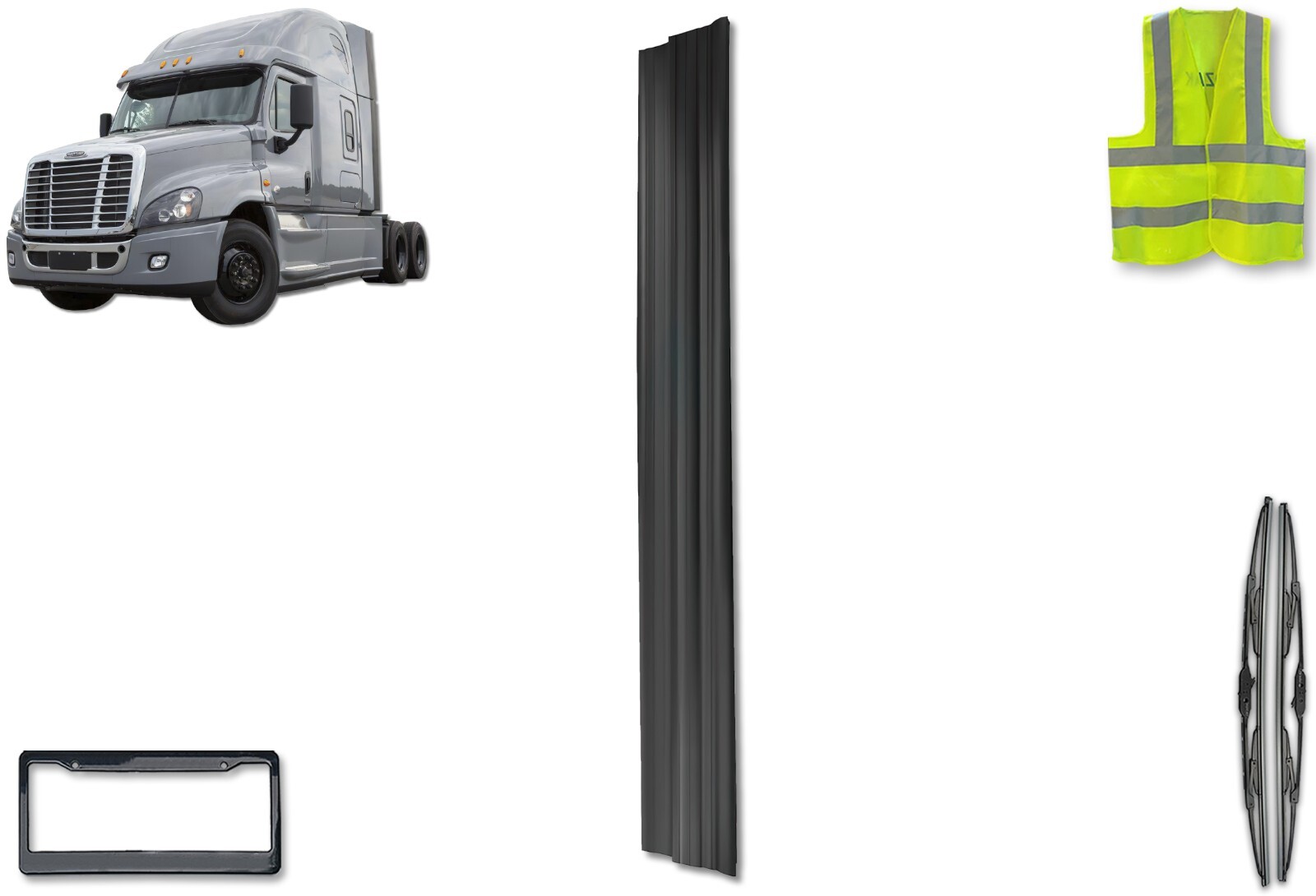 Upper Cab Fairing Extension for Left Side, Freightliner Cascadia 2008-2016