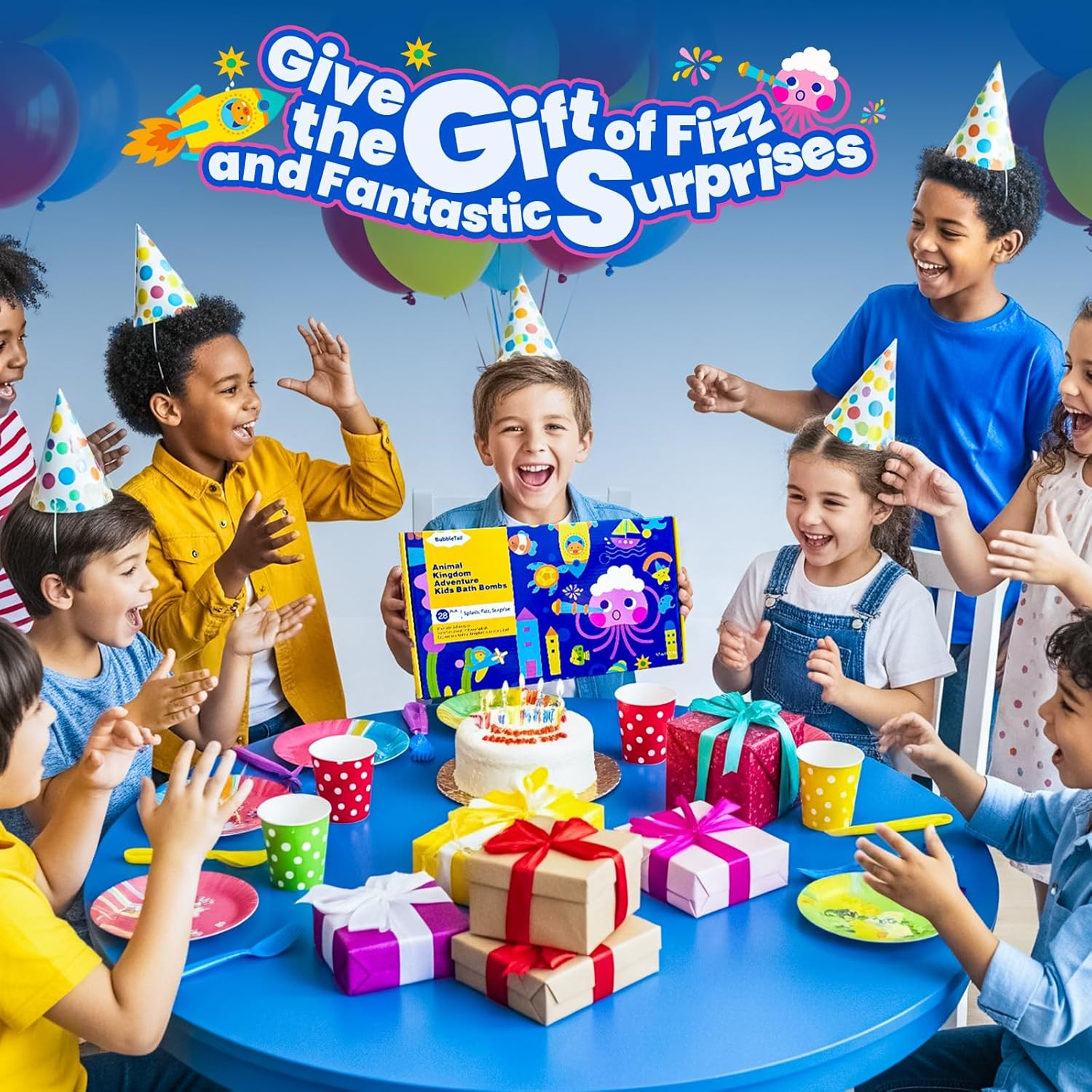 Bath Bombs Kids Surprise inside 28 Fun Fizzy Shower Land Sea Animal Toys Holiday