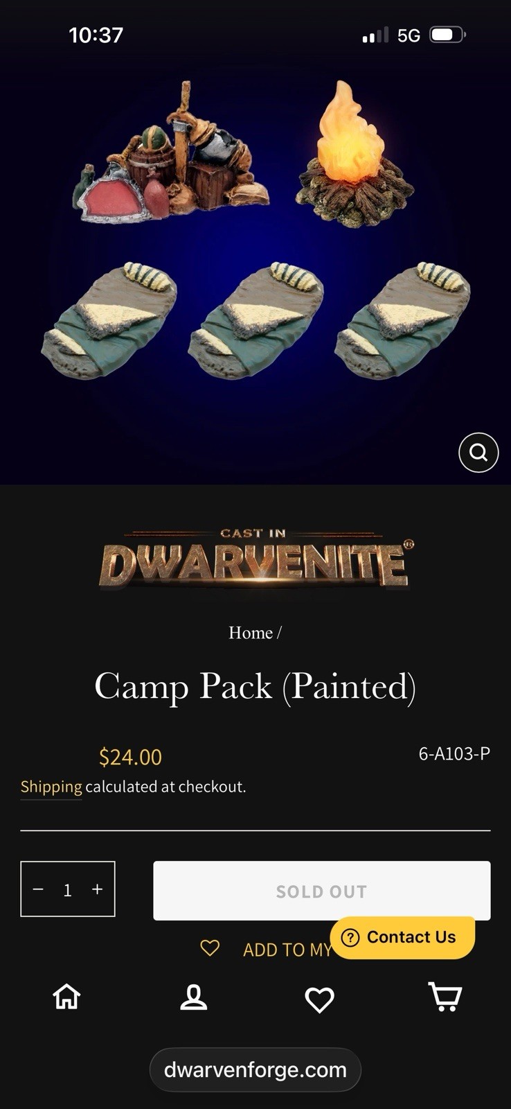 Dwarven￼ Forge Camp Pack Painted