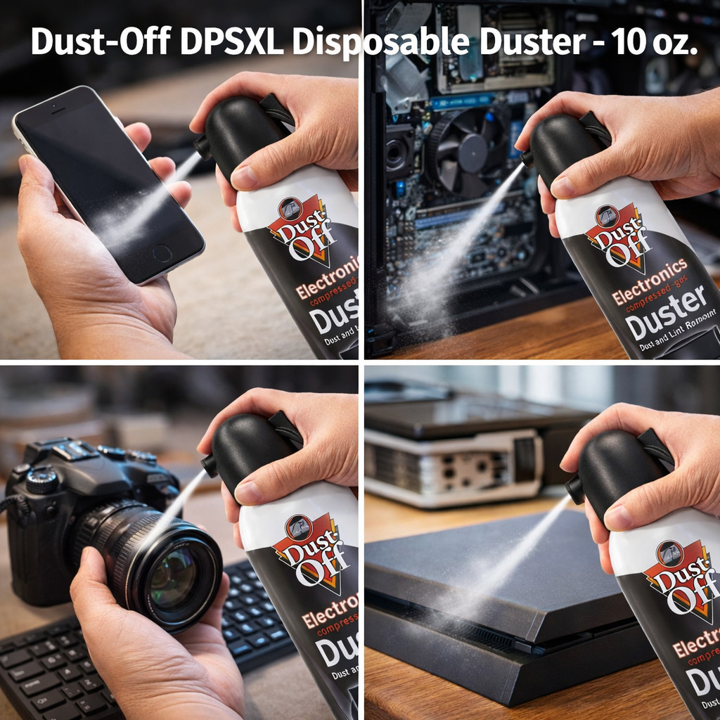 New Falcon Dust Off 10 oz Electronic Compressed Canned Air Duster  Gas Duster