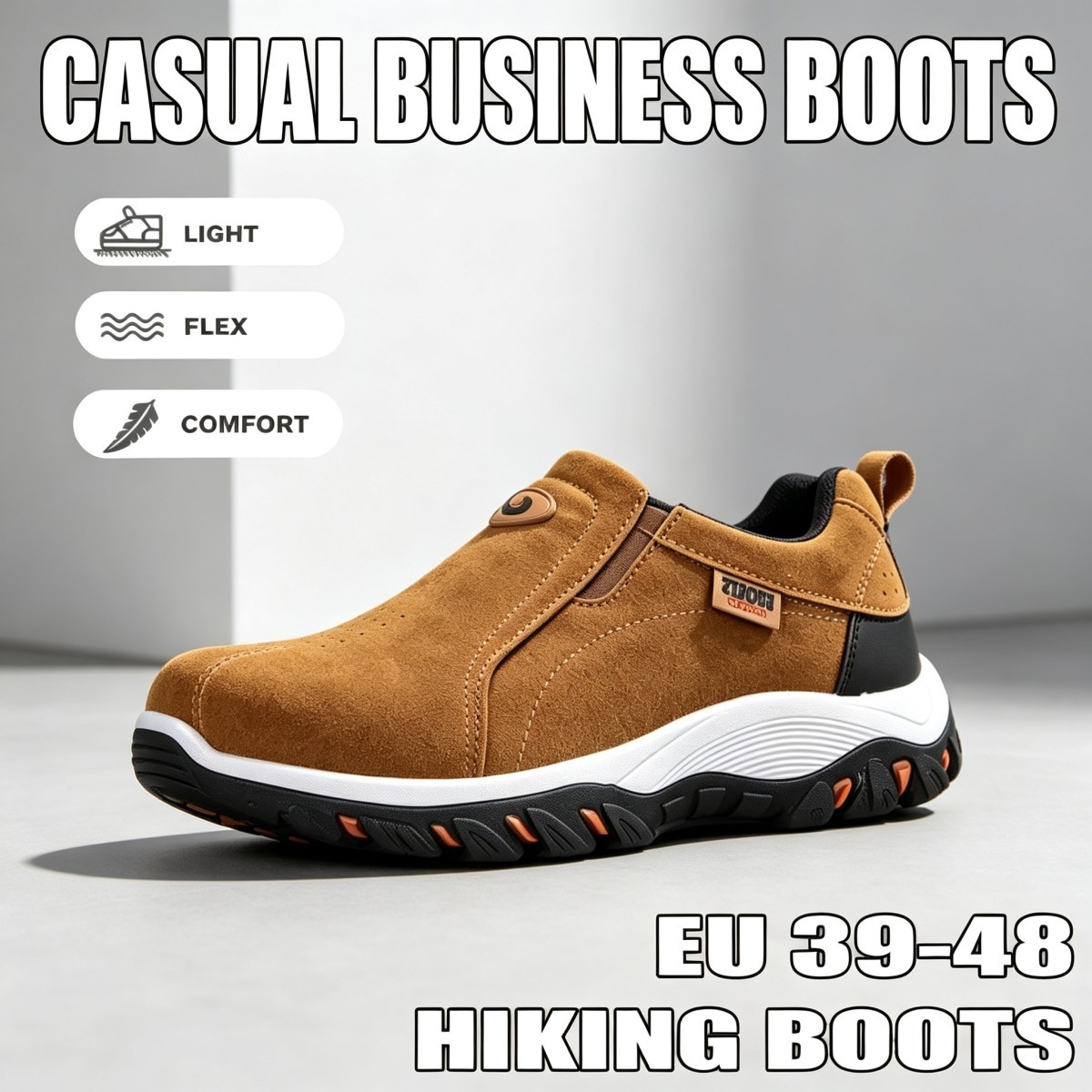 Slip-On Loafer Shoes for Men, Casual Athletic Outdoor Sports Walking Sneakers