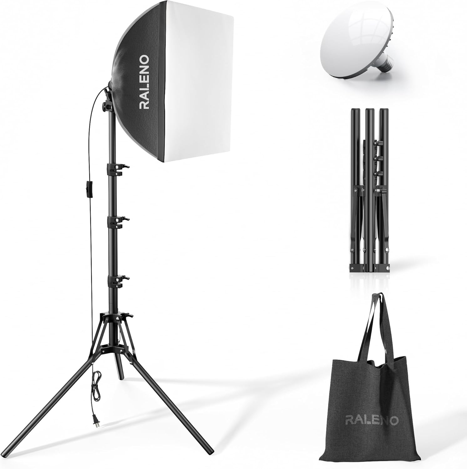 Kit iluminacion fotografia softbox 16x16 led 50w continua video y fotografia