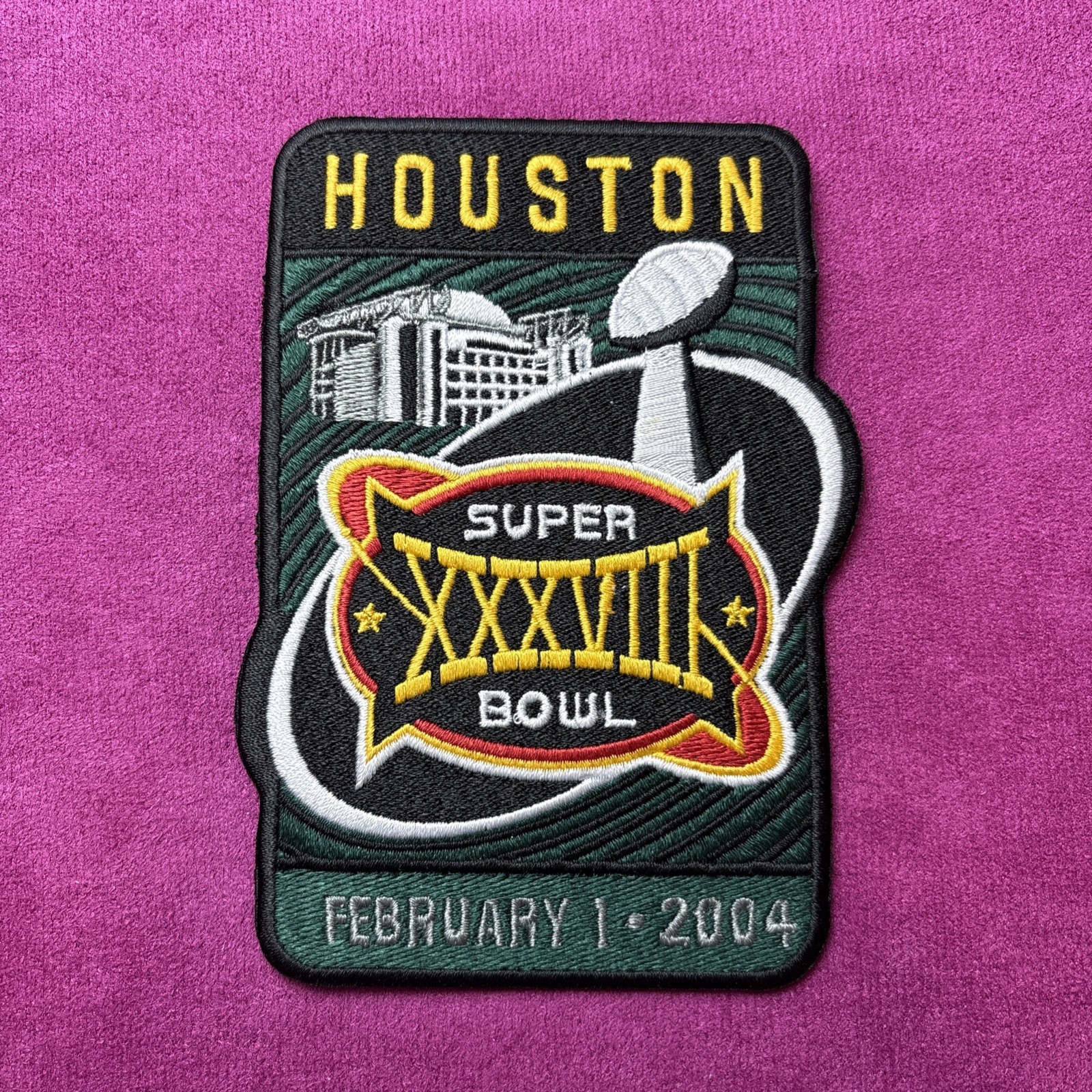 VTG 2004’ NFL Super Bowl XXXVIII (38)Patch Carolina PanthersNew England Patriots