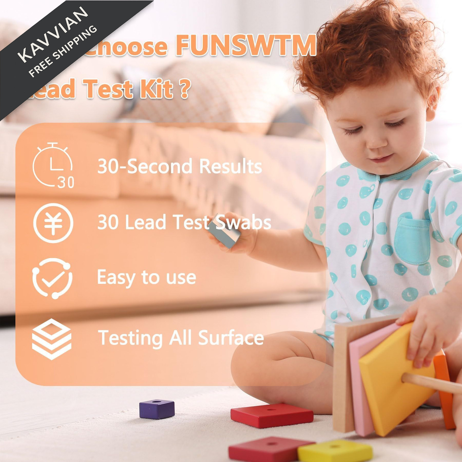 Lead Test Kit - 30 PCS Swabs - 30 Second Instant Paint Test...