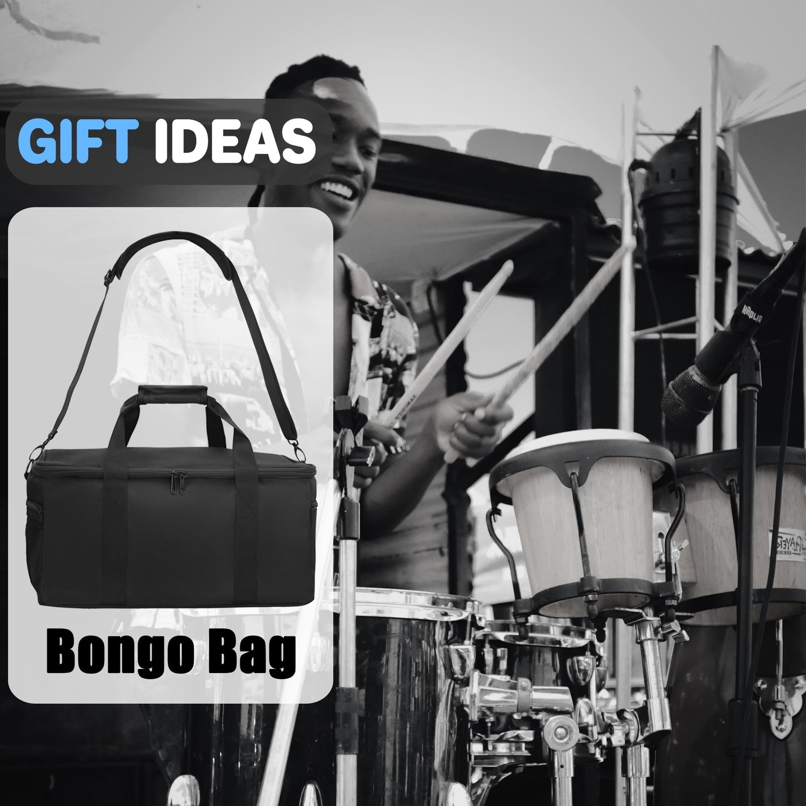 Bongo Drum Bag, 3 Pockets & Strap Bag only